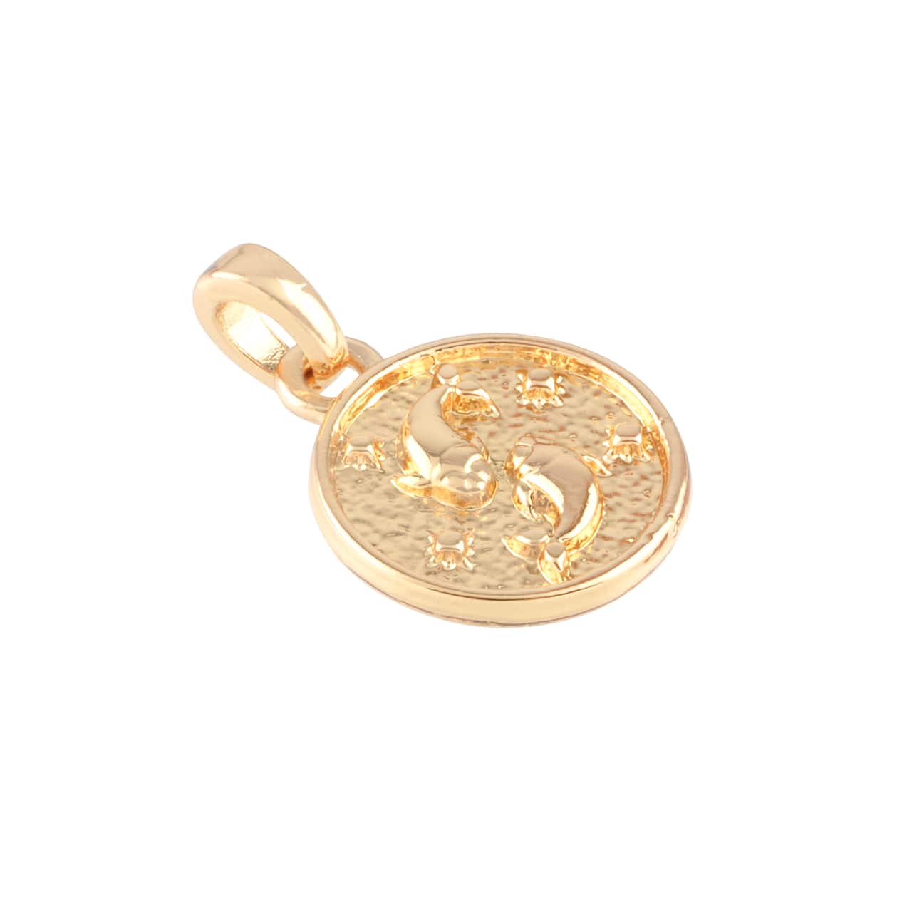 12 Pack: Metal Zodiac Coin Charm by Bead Landing™
